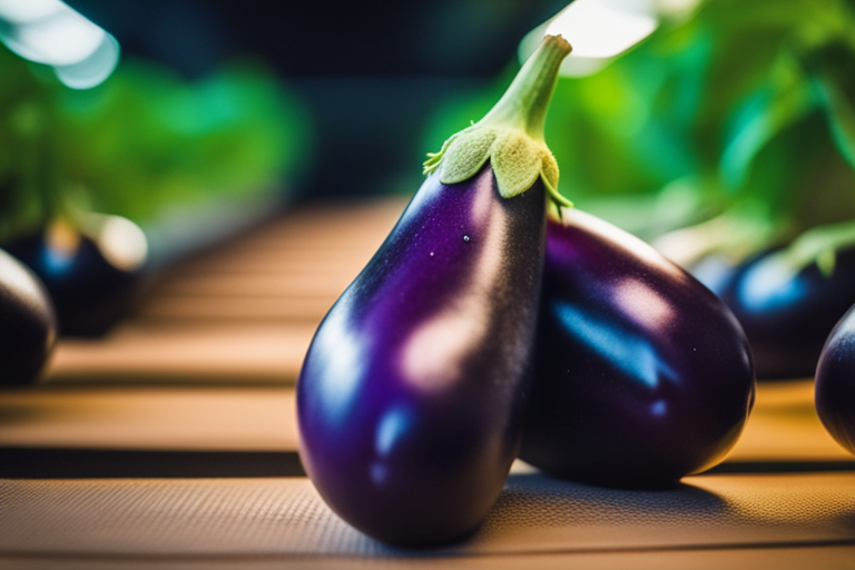 Eggplant in hydroponics farm